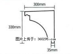 产品分解图型 - 檐口线，型号：SX311-YK-2，规格：300x330mm(2) - 金华三象EPS建材 jh.sx311.cc